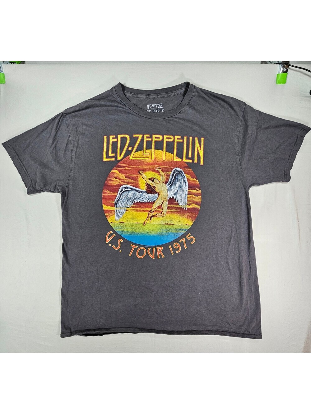 Vintage Led Zeppelin U.S. Tour 1975 Rock Band T-Shirt. Icarus. Mens XL